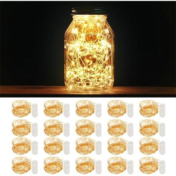 LED Fairy String Lights Battery Operated [20 Pack], 3.3ft 20 Mini Fairy Lights - Picture 7 of 7